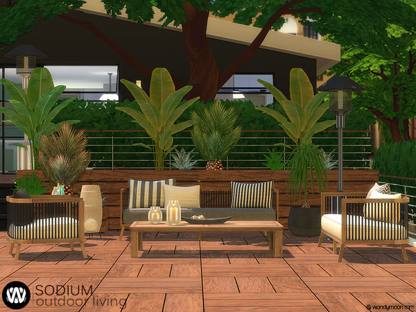 Sims 4 Sodium Outdoor Living by wondymoon at TSR