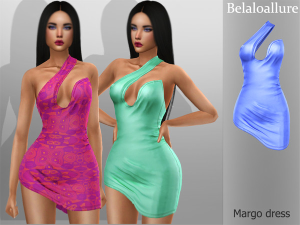 Sims 4 Belaloallure Margo dress by belal1997 at TSR