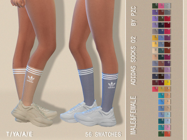 Sims 4 Sport socks 02 by Pinkzombiecupcakes at TSR