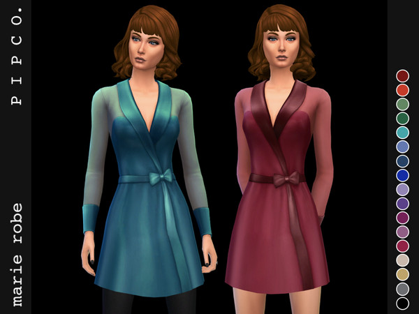 Sims 4 Marie robe by Pipco at TSR
