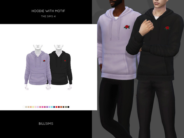 Sims 4 Hoodie with Motif by Bill Sims at TSR