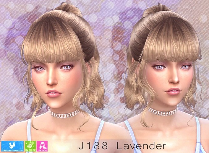 Sims 4 J188 Lavender hair (P) at Newsea Sims 4