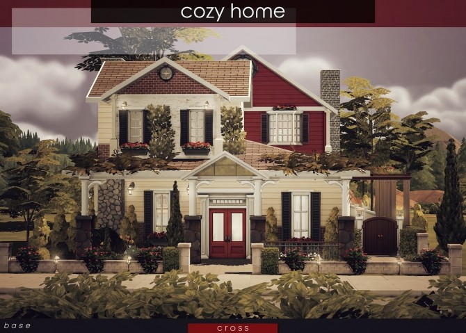 Sims 4 Cozy Home by Praline at Cross Design