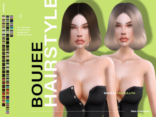 Sims 4 Boujee Hairstyle by Leah Lillith at TSR