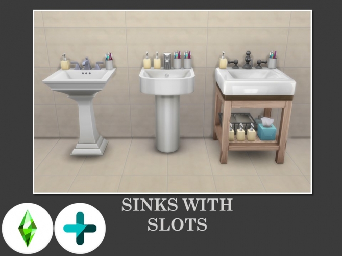 Sinks With Slots by Teknikah at Mod The Sims » Sims 4 Updates