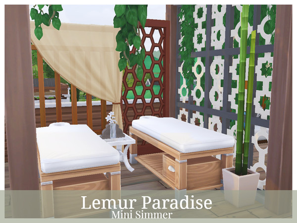 Sims 4 Lemur Paradise jungle home by Mini Simmer at TSR