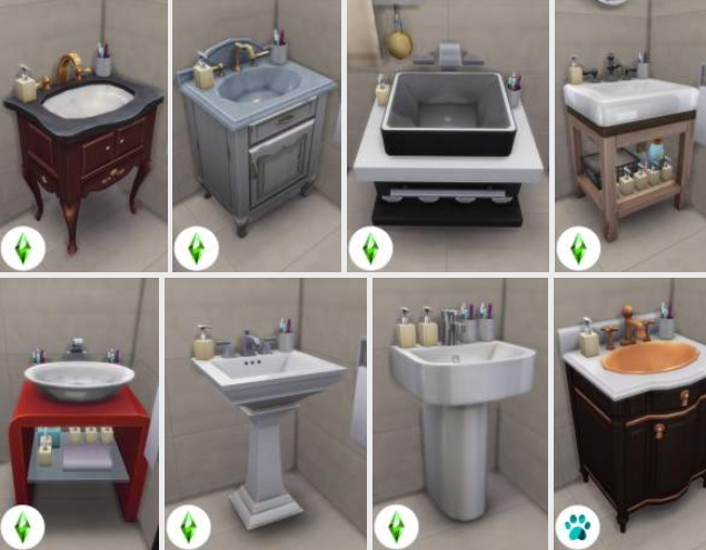 Sims 4 Sinks With Slots by Teknikah at Mod The Sims