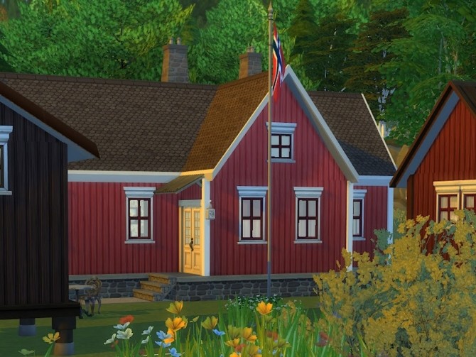 Sims 4 Jordmorstua house at KyriaT’s Sims 4 World