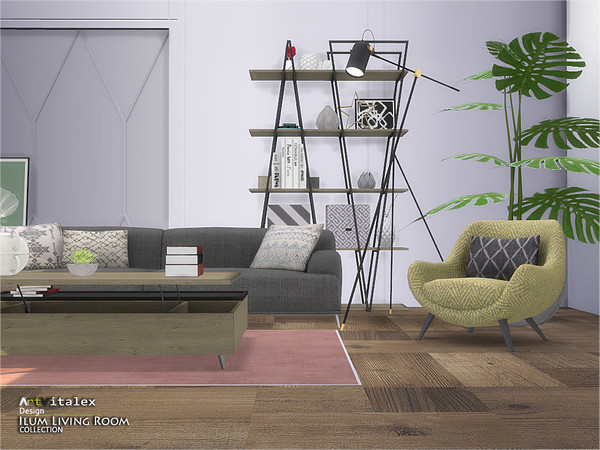 Sims 4 Ilum Living Room by ArtVitalex at TSR