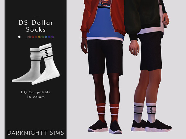 Sims 4 DS Dollar Socks by DarkNighTt at TSR
