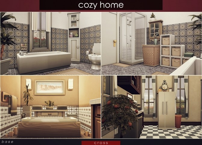 Sims 4 Cozy Home by Praline at Cross Design