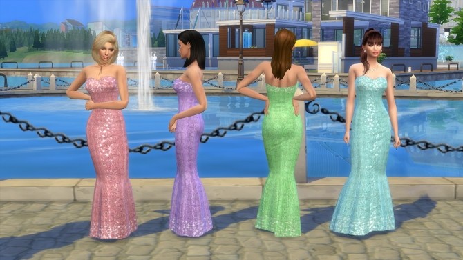 Sims 4 Chic evening dress by hippy70 at Mod The Sims