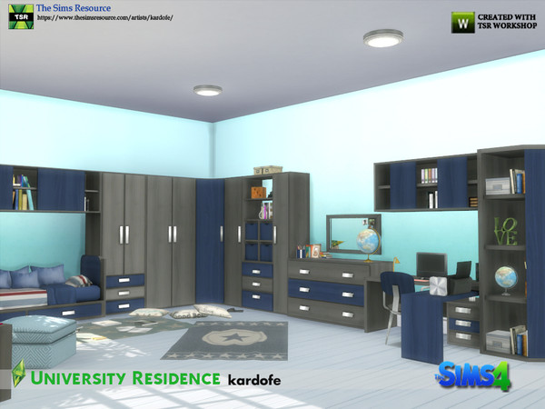 Sims 4 University Residence by kardofe at TSR