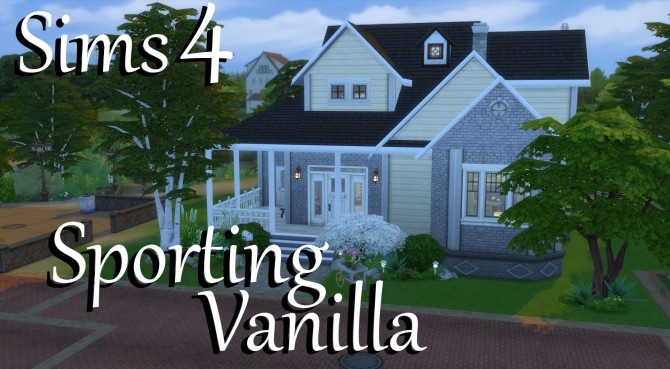 Sims 4 Sporting Vanilla house by PolarBearSims at TSR