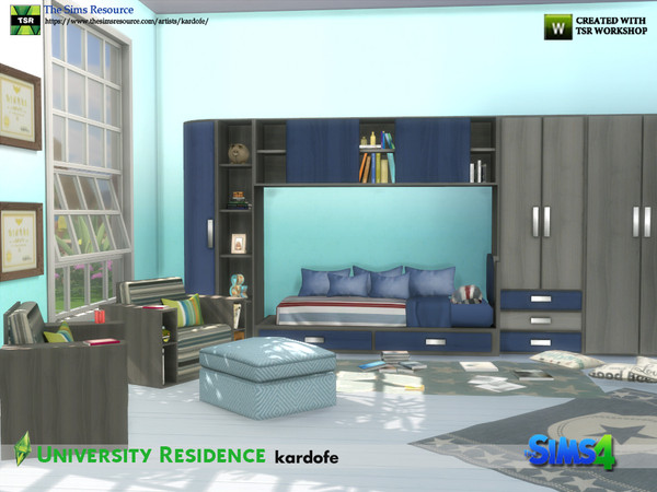 Sims 4 University Residence by kardofe at TSR