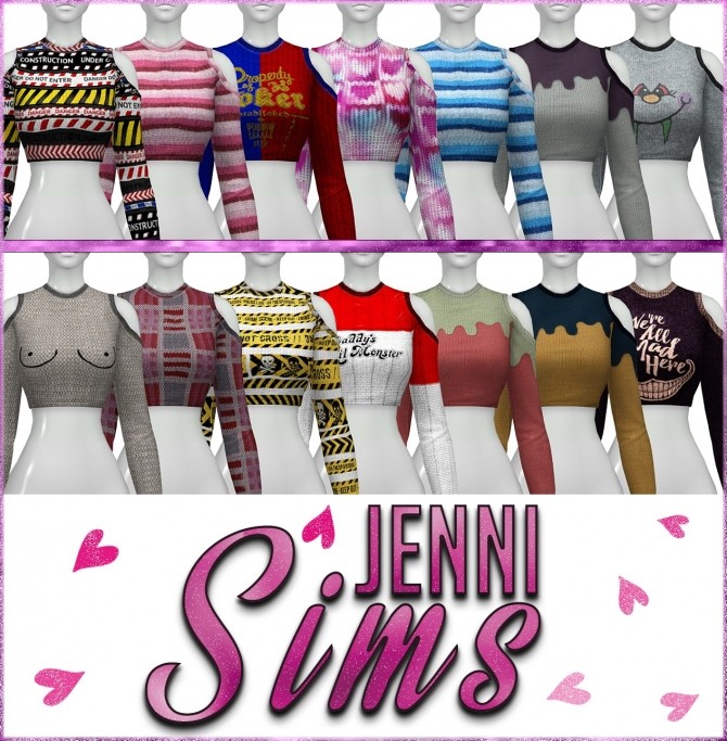 Sims 4 Top Open Shoulder Base Game Compatible at Jenni Sims