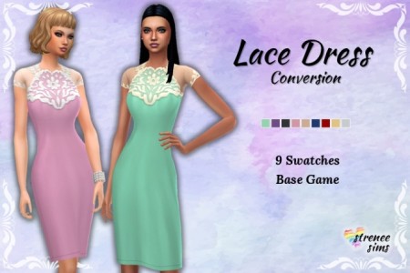 Ladies Lace Dress Conversion at Strenee Sims