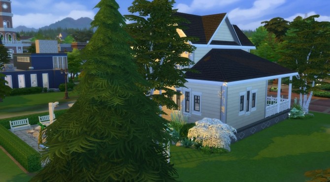 Sims 4 Sporting Vanilla house by PolarBearSims at TSR