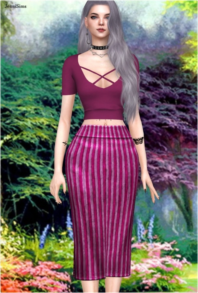 Sims 4 Skirt Knit at Jenni Sims
