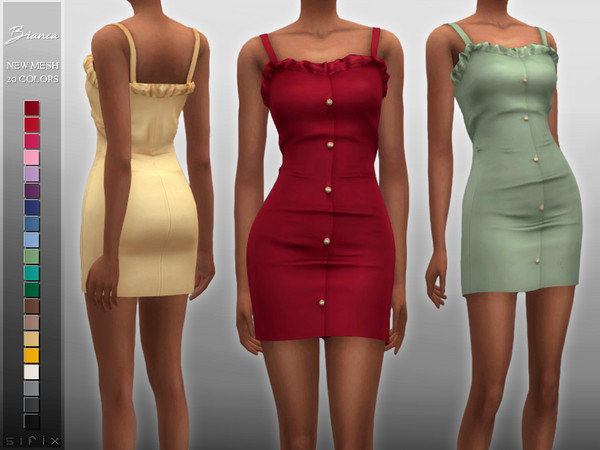 Sims 4 Bianca Dress by Sifix at TSR