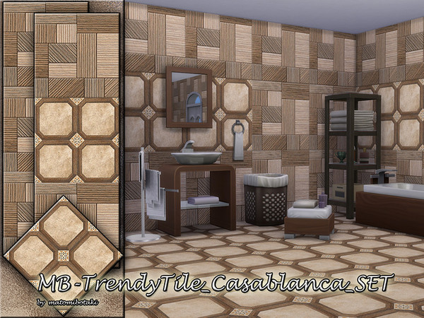 Sims 4 MB Trendy Tile Casablanca SET by matomibotaki at TSR