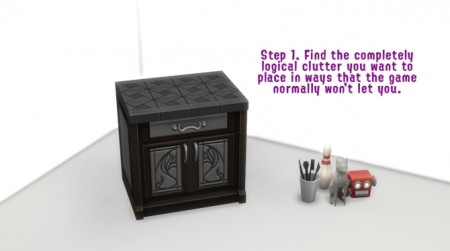 Invisible Slot Filler Freely Place Objects On Surfaces by InternWaffle at Mod The Sims