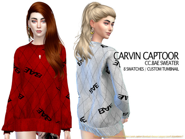 Sims 4 Bae sweater by carvin captoor at TSR
