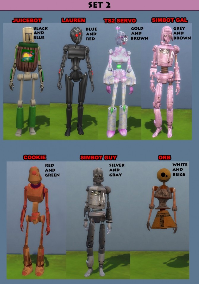 Sims 4 Lots More Bots, 21 New Servo Overrides by Esmeralda at Mod The Sims