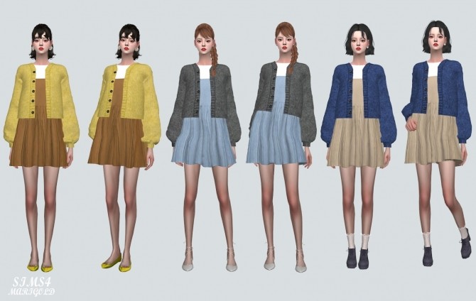 Sims 4 Cardigan Mini Dress at Marigold