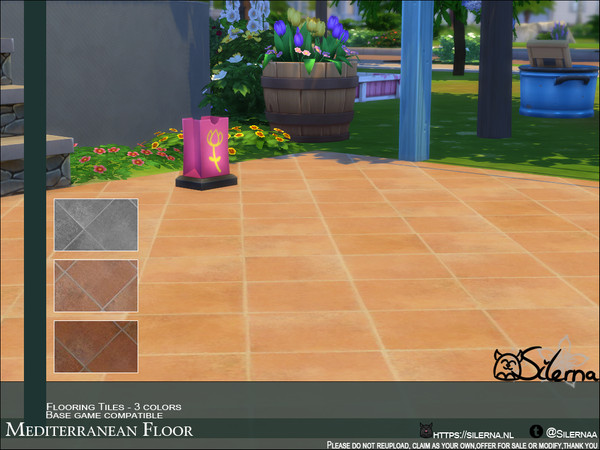 Sims 4 Mediterranean Floor by Silerna at TSR