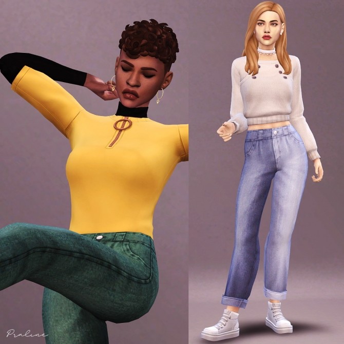 Sims 4 Mom Jeans edit at Praline Sims