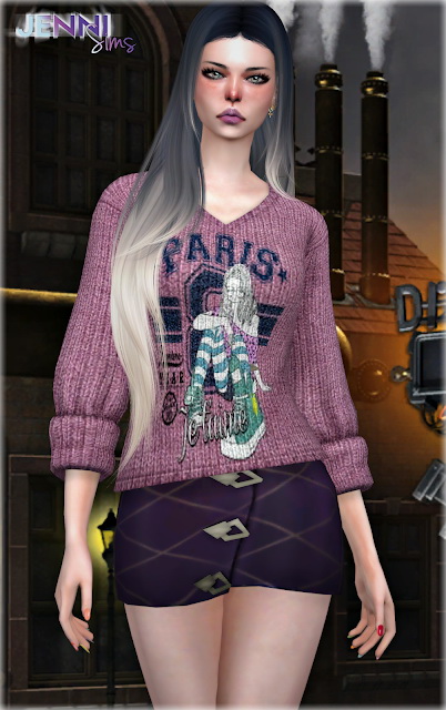 Sims 4 Printed sweaters at Jenni Sims
