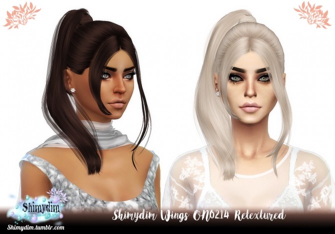 Sims 4 Wings ON0214 Hair Retexture Naturals + Unnaturals at Shimydim Sims