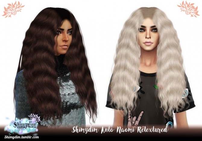 Sims 4 Anto Naomi Hair Retexture Naturals + Unnaturals at Shimydim Sims