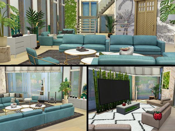 Sims 4 Clara 3 bedroom house by melapples at TSR