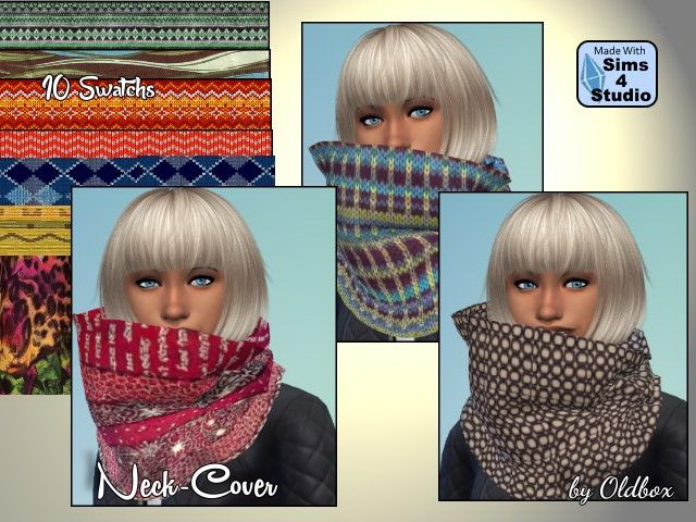 Sims 4 Neck cover by Oldbox at All 4 Sims