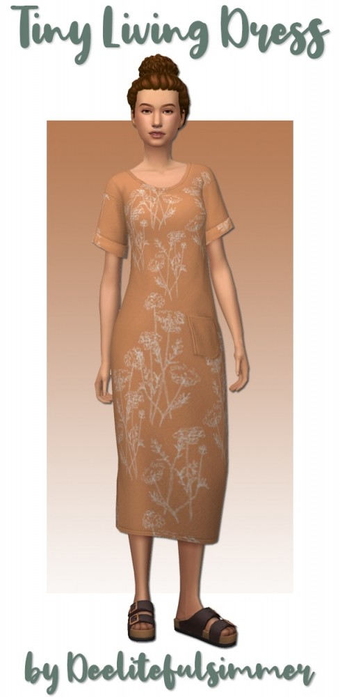 Sims 4 Tiny Living dress recolors at Deeliteful Simmer