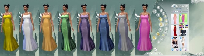Sims 4 Double Diamond Dress Swatches by EmilitaRabbit at Mod The Sims