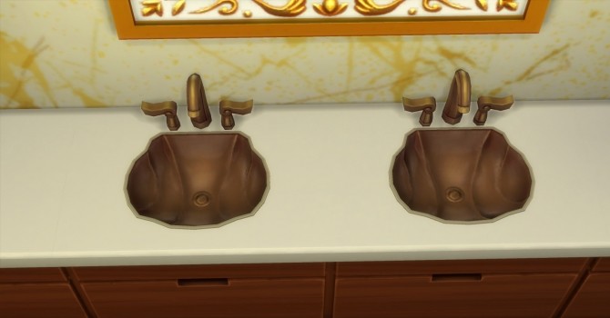 Sims 4 Sink and Mirror by AdonisPluto at Mod The Sims