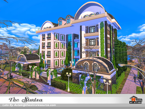 Sims 4 The Studsa modern dorm by autaki at TSR