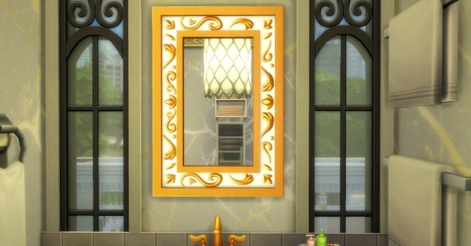 Sims 4 Sink and Mirror by AdonisPluto at Mod The Sims