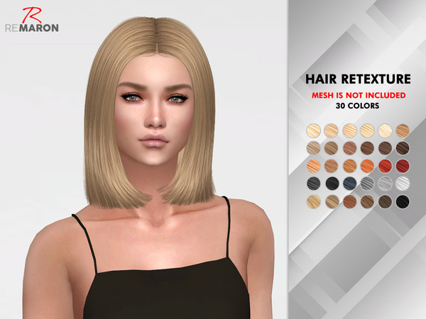Sims 4 Maddie Hair Retexture by remaron at TSR