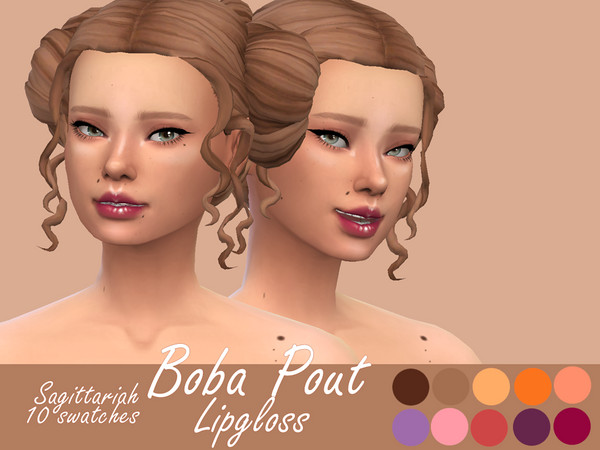 Sims 4 Boba Pout Lipgloss by Sagittariah at TSR