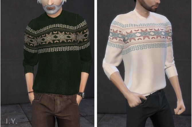 Sims 4 Knitted winter sweater at IdentifyYourself