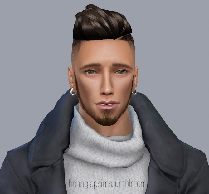 Sims 4 Slickback Undercut hair for males at HoangLap’s Sims