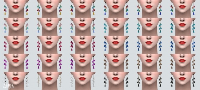 Sims 4 Tassel Chain Earrings at Marigold