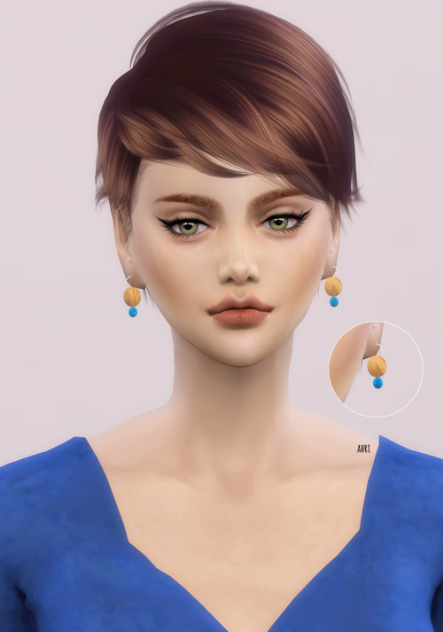 Sims 4 Wood earrings at Ahri Sim4