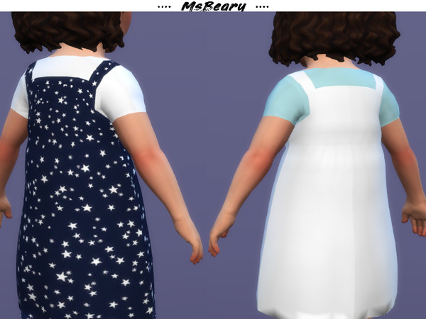 Sims 4 Toddler Overall Dress by MsBeary at TSR