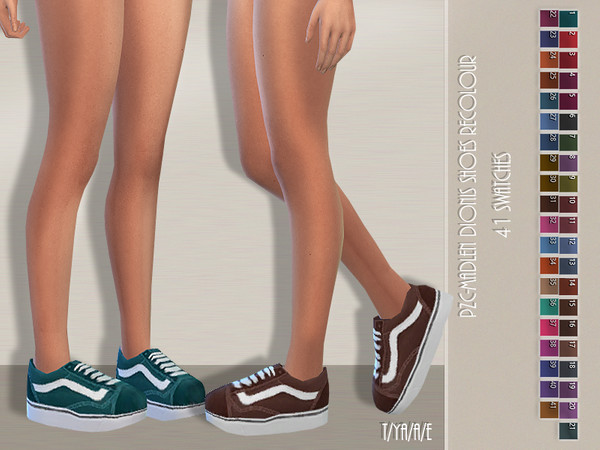 Sims 4 PZC MADLEN Dionis Shoes Recolour by Pinkzombiecupcakes at TSR