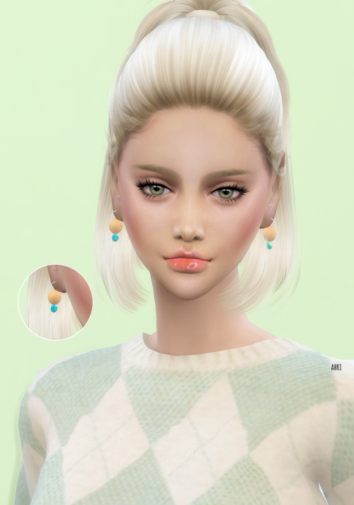 Sims 4 Wood earrings at Ahri Sim4